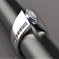 modyle big zircon stone rings for women girls lover silver color female engagement wedding ring fashion party knuckle jew