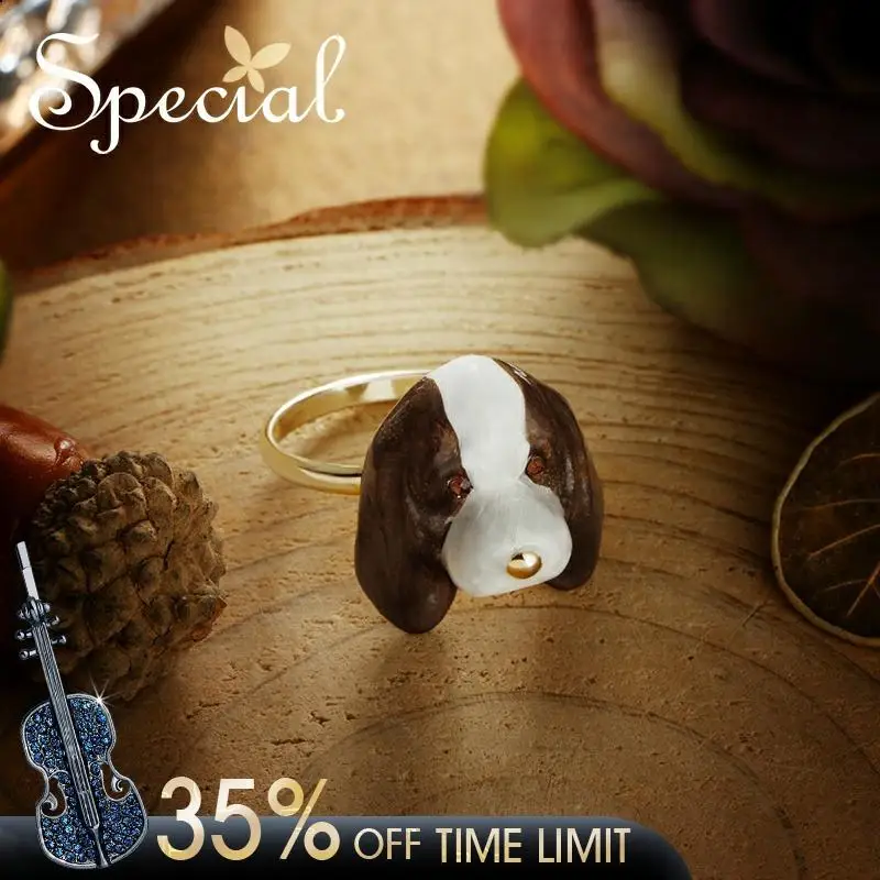 Специальная мода мультфильм кольца с собакой конец Открытый регулируемый дизайн