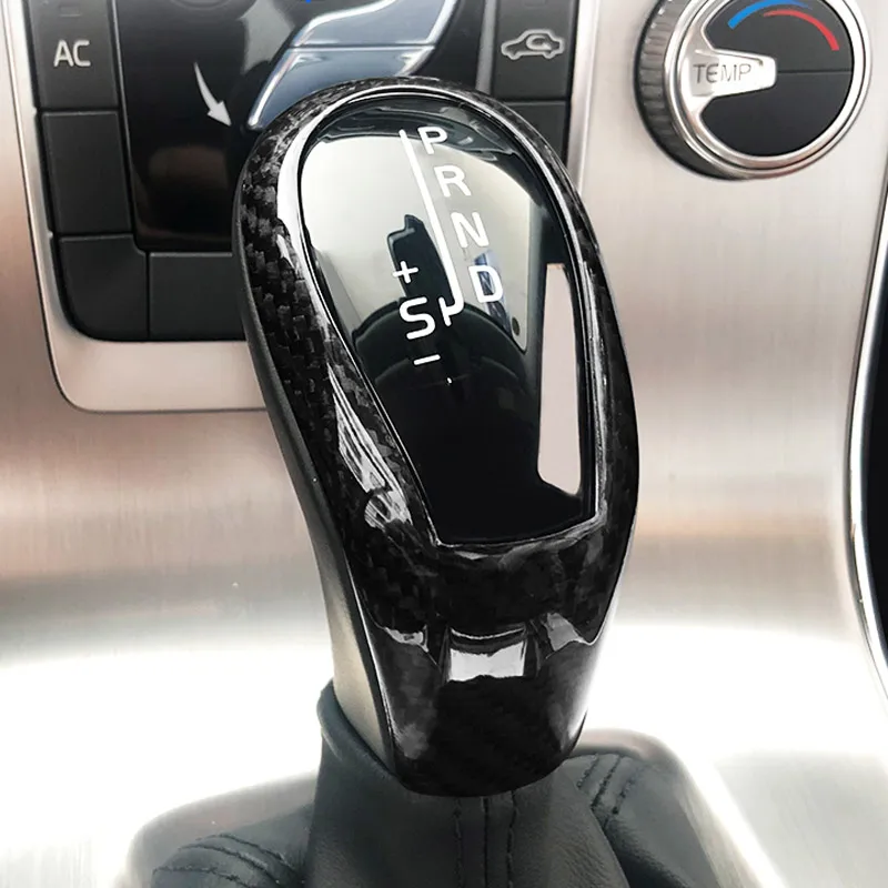 Автомобильный Стайлинг рукоятка переключения передач из углеродного волокна