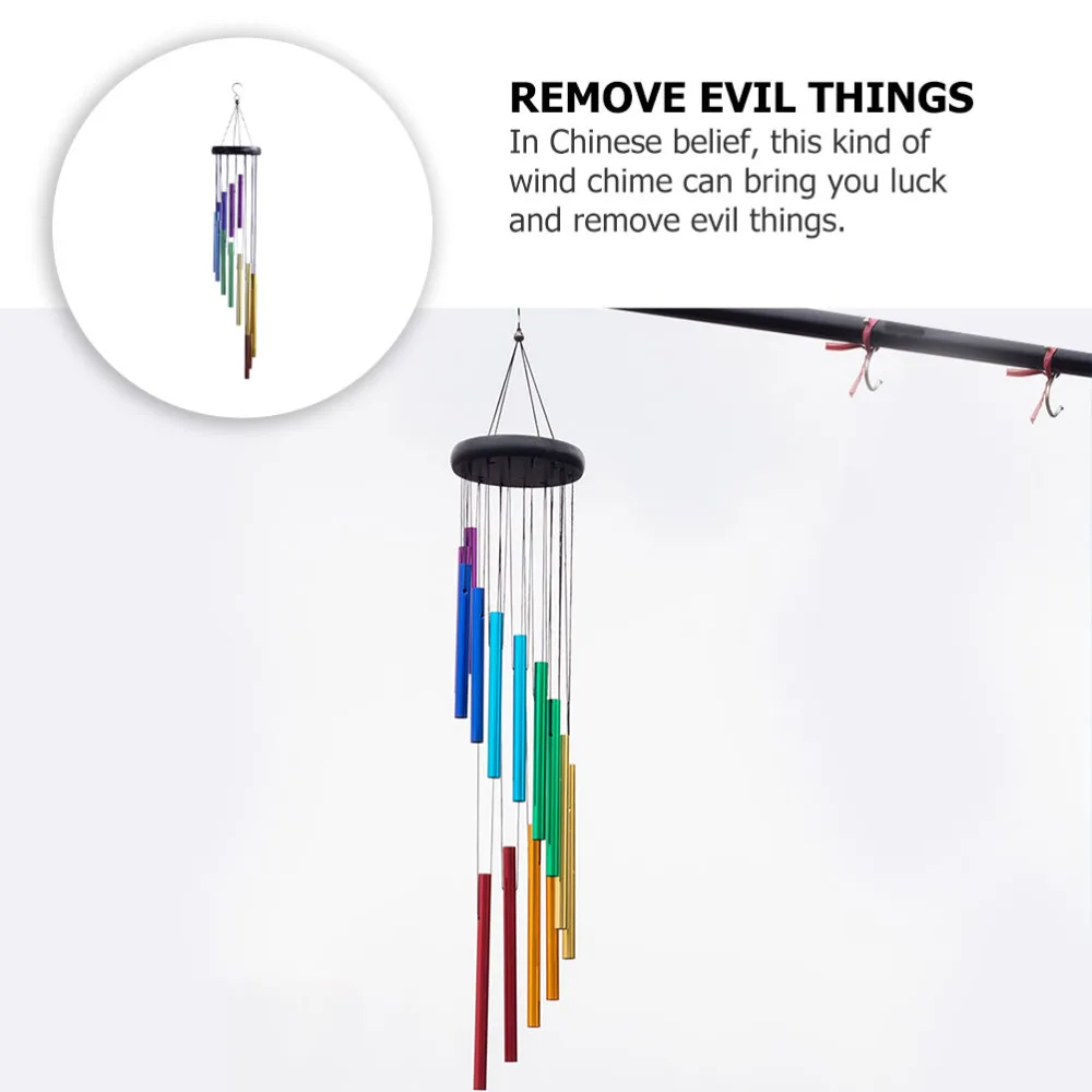 

1pc Delicate Colorful Wind Chime Decorative Hanging Bell for Home (Colorful)