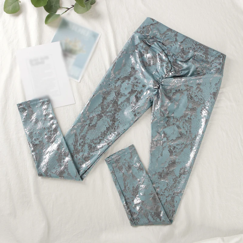 

NORMOV Sexy Printed Leggings Women High Waist Push Up Seamless Snake Skin Legging Fitness Slim Elastic Workout Jeggings Femme