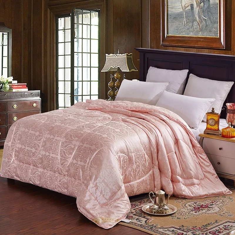 100% шелковое одеяло тутового шелкопряда для зимы/лета размер King Queen разные цвета