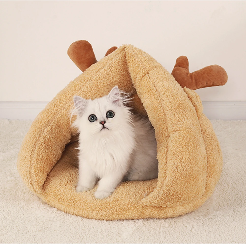 

Elk Cat House Four Seasons Universal Dog House Winter Warm Cat Sofa Enclosed Villa Plush Cotton Indoor Pet Product Free Shipping