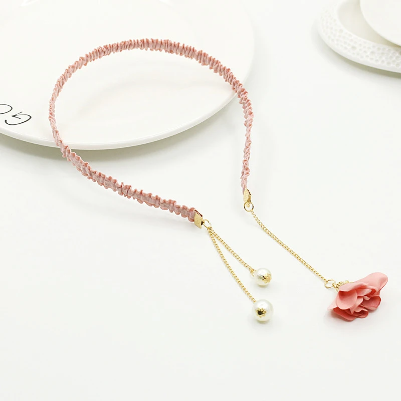 Pink Pearl Красочные со стразами повязка для волос для женщин качественные металлические ободок для волос круг женские аксессуары для повязки на голову - Цвет: Pink Pearl