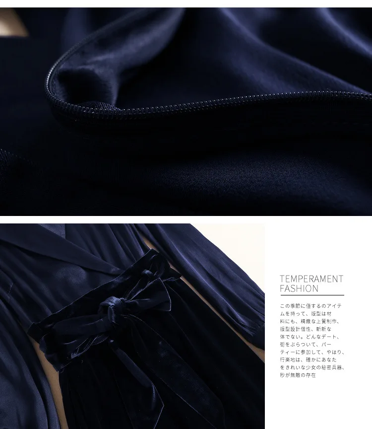Новинка, осенне-зимний женский элегантный бархатный комбинезон, лоскутный, длинный рукав, зазубренный воротник, комбинезоны с поясами, сексуальный
