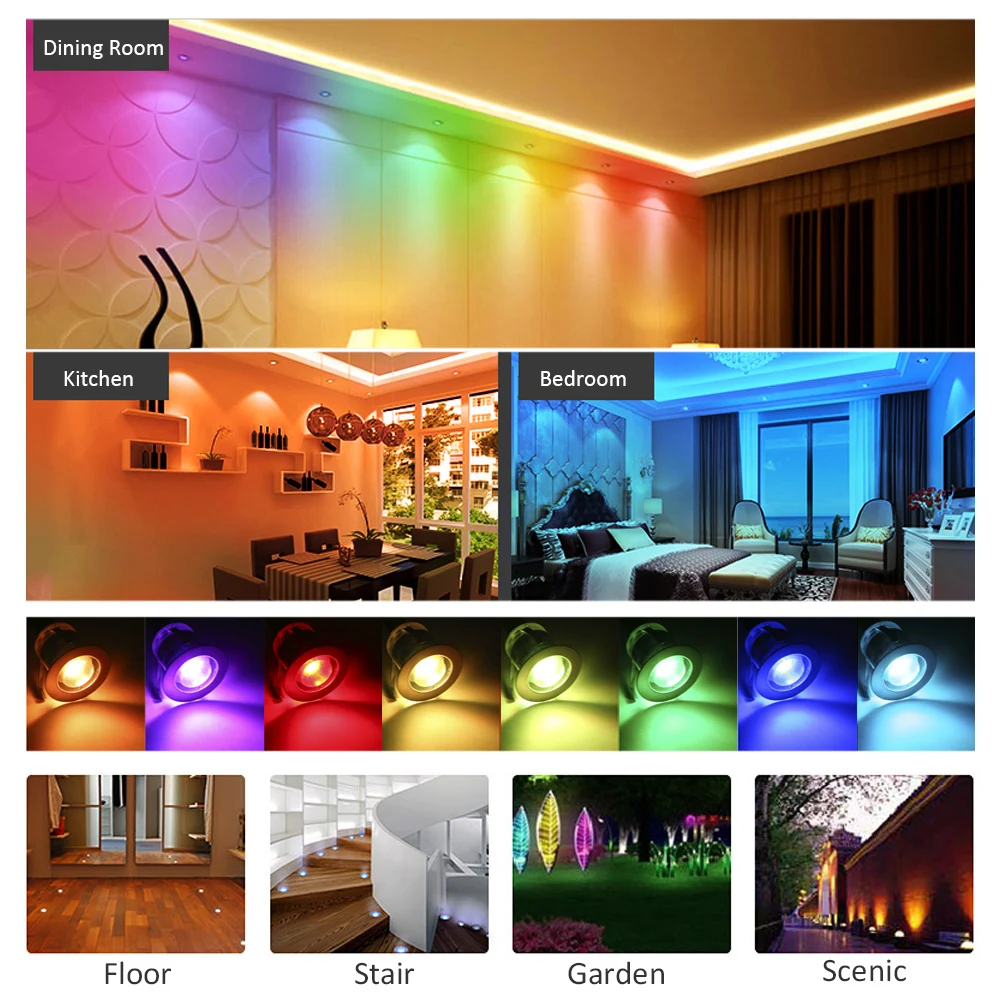 

CZ Stock 10PCS LEDs Video Lights Remote Control 16 RGBW Colors 4 Lighting Modes Adjustable IP67 Waterproof Photography Lighting