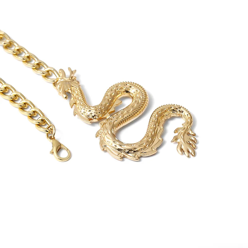 

Vintage Punk Waist Chain Belt For Women Personality Dragon Tassel Pendant Metal Belts Waistband Body Jewelry