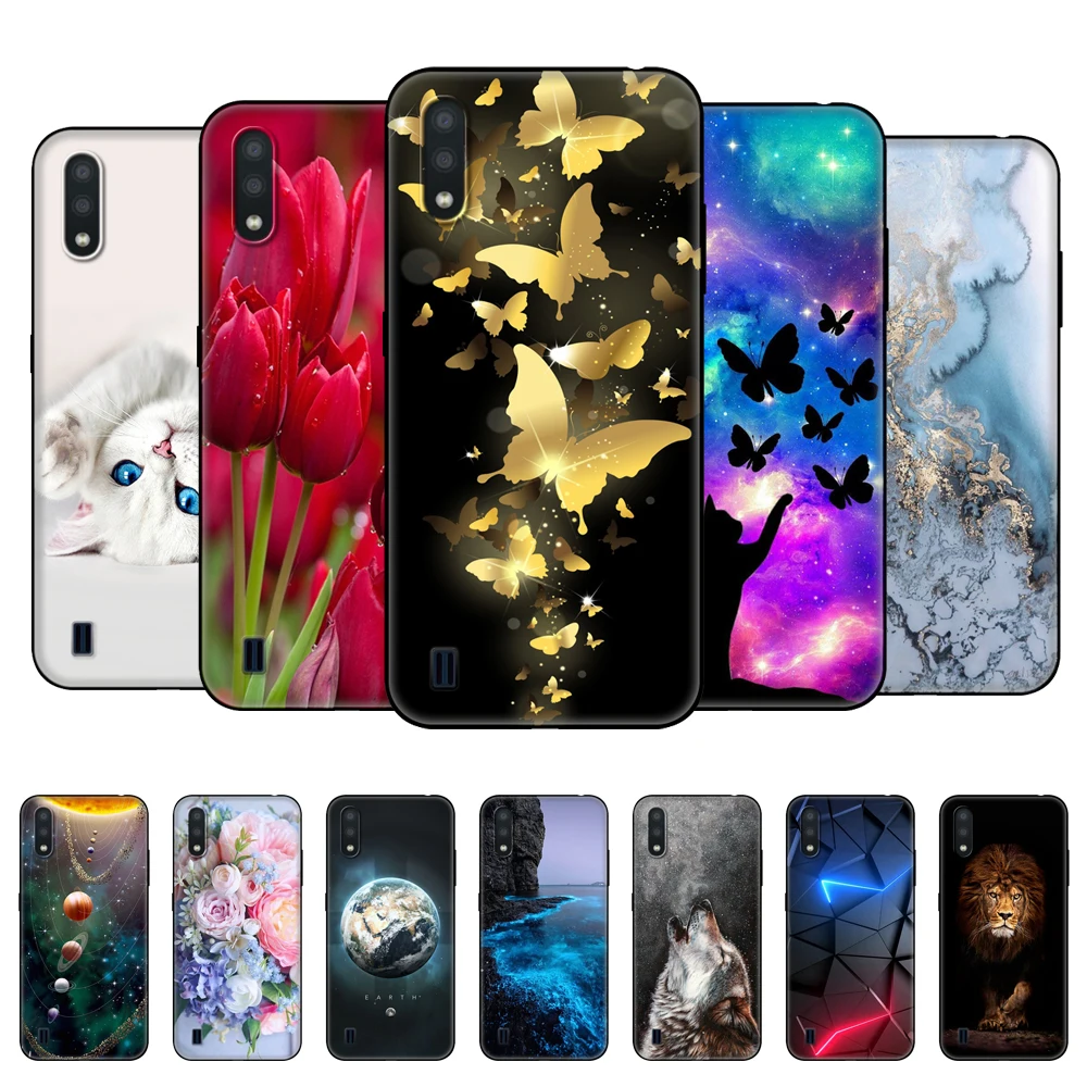 Чехол для Samsung A01 мягкий силиконовый чехол 5 7 дюйма из ТПУ задняя крышка телефона