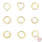Серьги-кольца для подростков, украшение для прокола хрящевой ткани, с цирконом, ювелирная Пряжка для пирсинга
