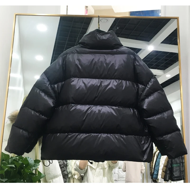 Женский пуховик на белом утином пуху теплая парка с перьями Брендовая верхняя