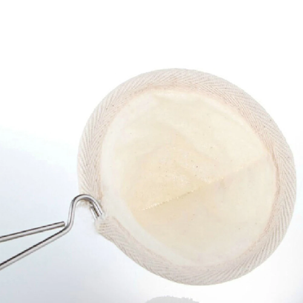 

Reusable Coffee Filter Bag Stainless Steel Handle Flannel Cloth Strainer Dropping Pot Mesh Basket Tools Kitchen Accessories
