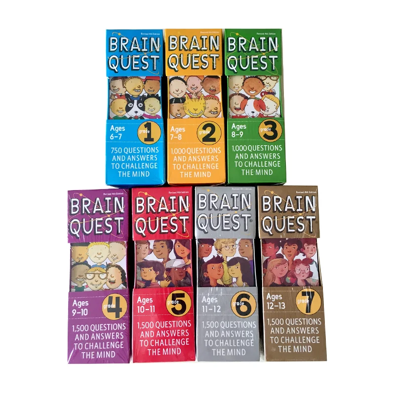 

Brain Quest version of the intellectual development English word cards books questions and answers card smart start Child kids