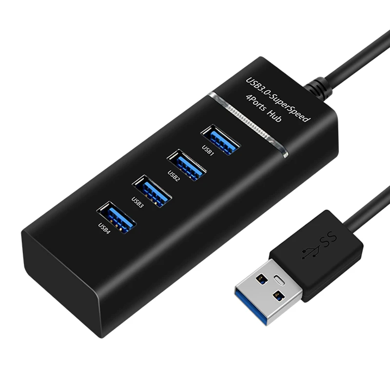 

4 Ports USB 3.0 Hub High Speed Multi USB Splitter Expander For MacBook Pro Computer PC Laptop Accessories USB 3.0 HUB Adapter