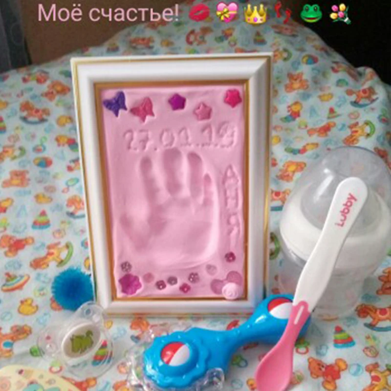 Ультра-светильник для малышей, стерео, уход за ребенком, сушка на воздухе, мягкая глина, для детей, для рук, для ног, набор, литье, сделай сам, игрушки, лапа, коврик с принтом, 30 г