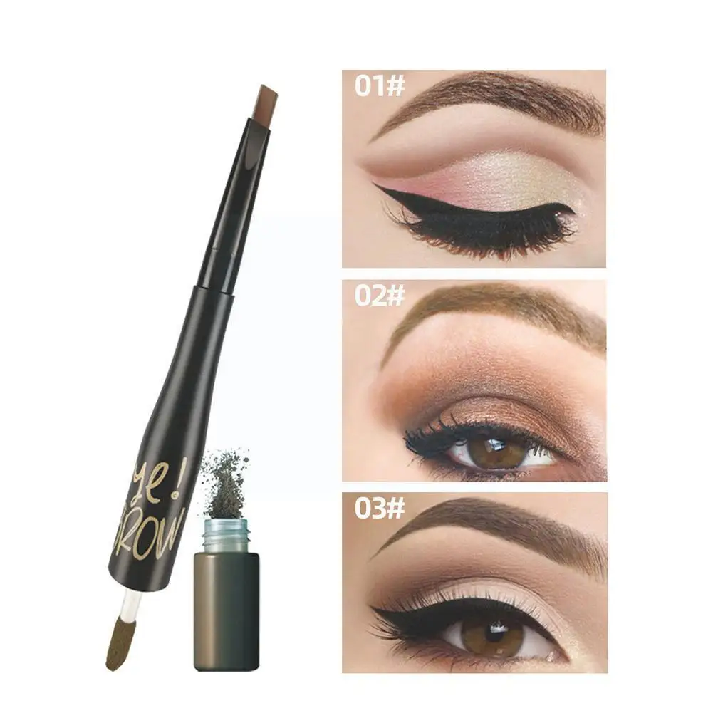 

Натуральный макияж карандаш для бровей с двойной головкой водостойкий вращающийся карандаш для бровей стойкая пудра для бровей Макияж Чер...