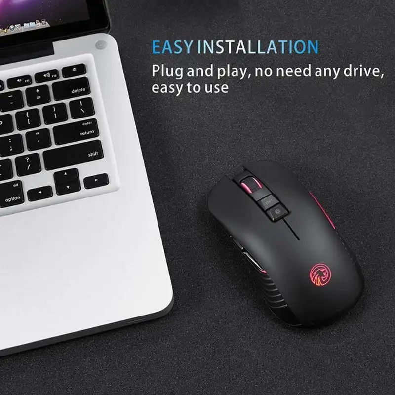 VODOOL M600 перезаряжаемая Беспроводная Бесшумная игровая мышь USB 2,4 ГГц Беспроводная RGB подсветка геймер Бесшумная мышь для ПК ноутбука видеоигра