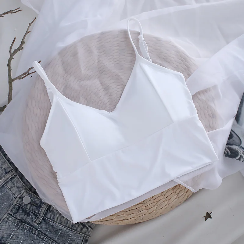 Женский укороченный топ-бандо бюстгальтер-Топ без бретелек женское укороченное