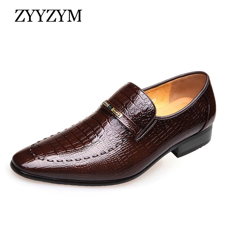 

Spring Autumn Men Leather Shoes Crocodile Low Top Casual Embossed Large size EUR 38-48