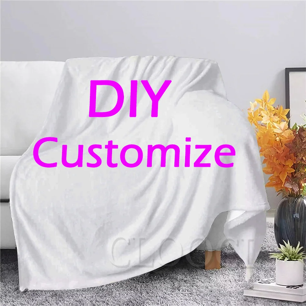 

CLOOCL DIY Flannel Blankets Creativity Customize Plush Quilt Festival Cartoon Anime Animal Celebrities Birthday Gifts Boys Girls