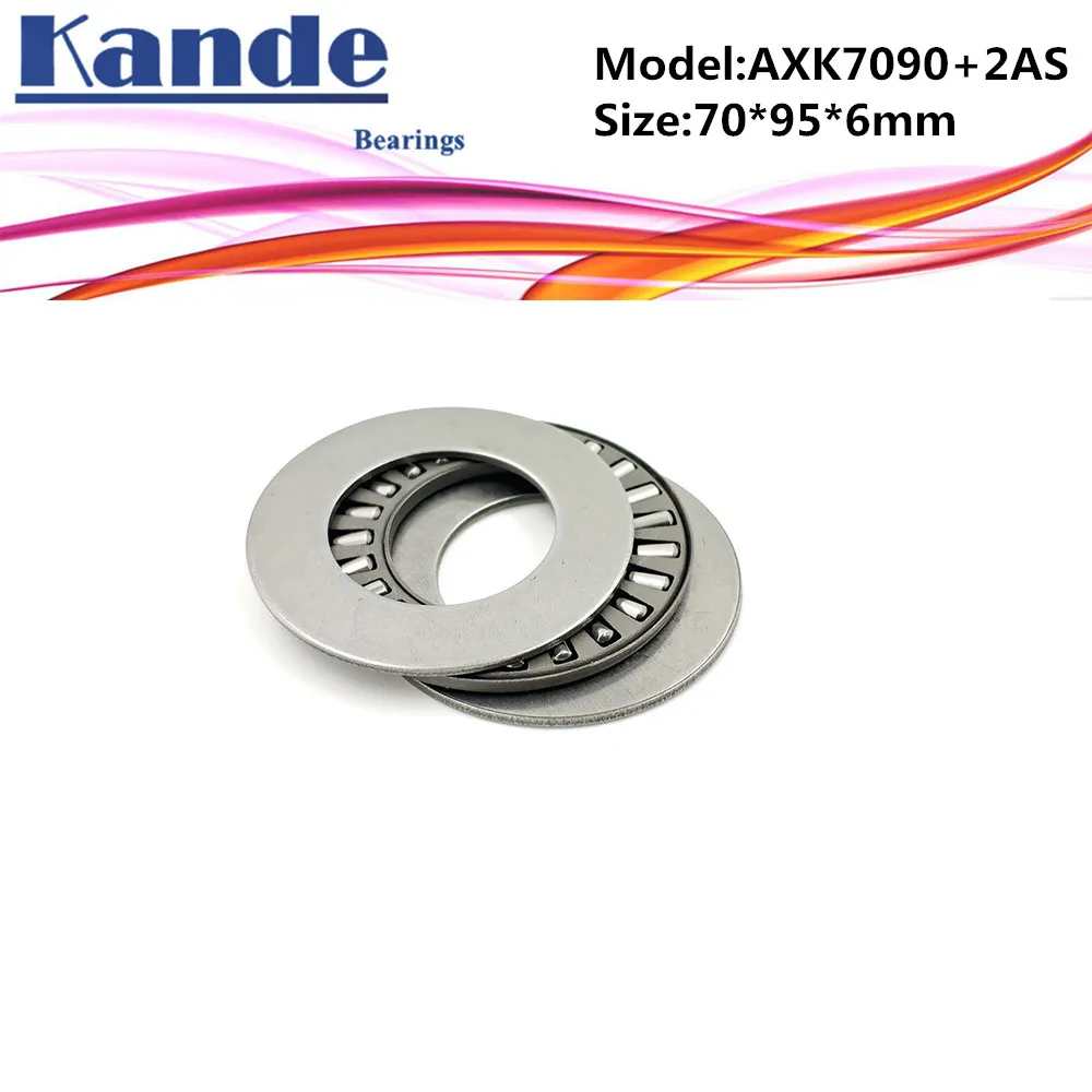 

AXK7095 + 2AS 1PC Thrust Needle Roller Bearing With Two AS7095 Washers 70*95*6 mm Plane Thrust Needle Roller Bearing