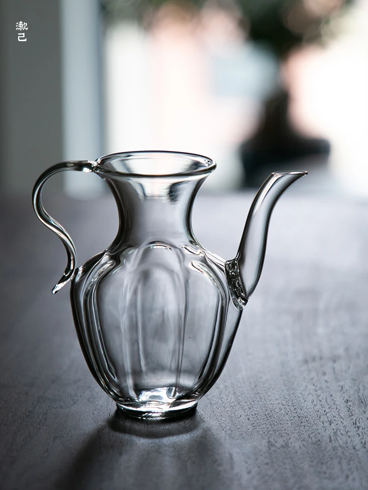 Handmade Imitation Song Glass Teapot Japanese Ewer Heat-Resistant Glass with Filter Screen Wine Pot Teapot Kettle Small Size
