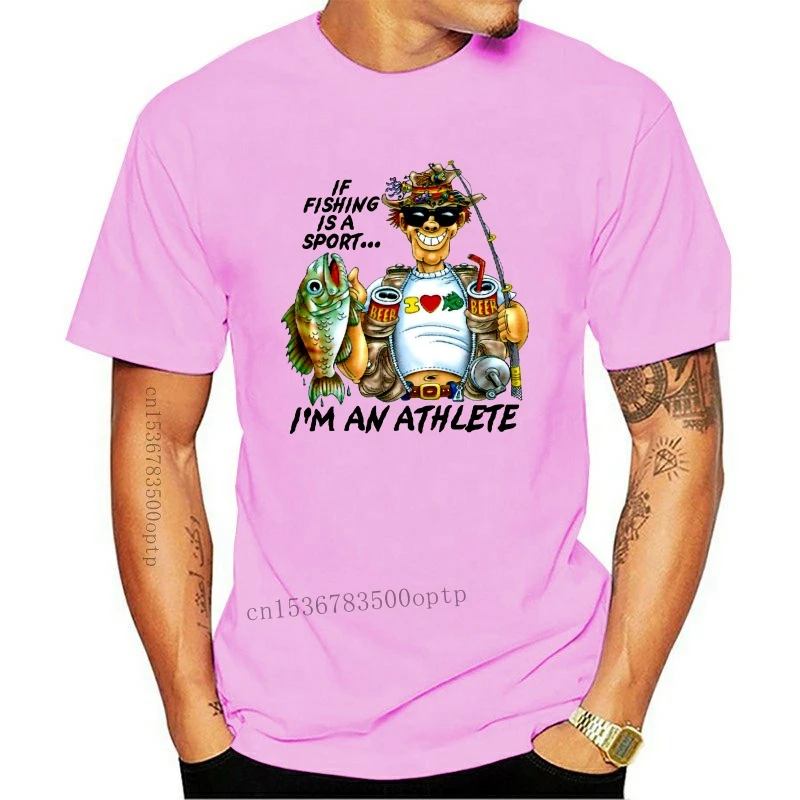 

New IF FISHING IS A SPORT... I'M AN ATHLETE GRAY WHITE TOP SELLER FUNNY SIZES S-5XL