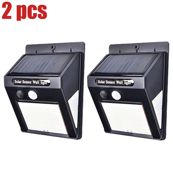 White7000K 2pcs A2 100LED Солнечный светильник солнечной энергии светильник PIR датчик движения светильник ing три лица светящийся для наружного сада улицы двора дорожки дома - Испускаемый цвет: White7000K 2pcs