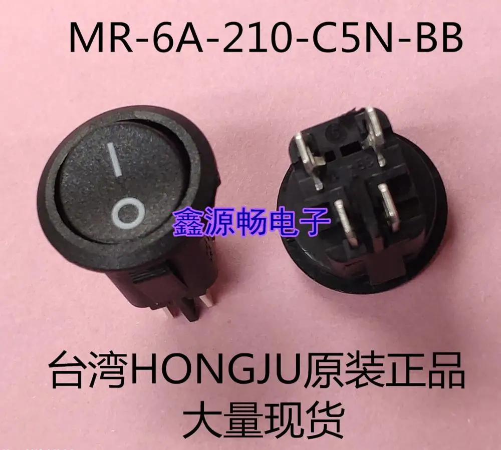 

Оригинальный новый 100% кулисный переключатель MR-6A-210-C5N-BB черный круглый 6A250VAC 4pin 2 шестерни