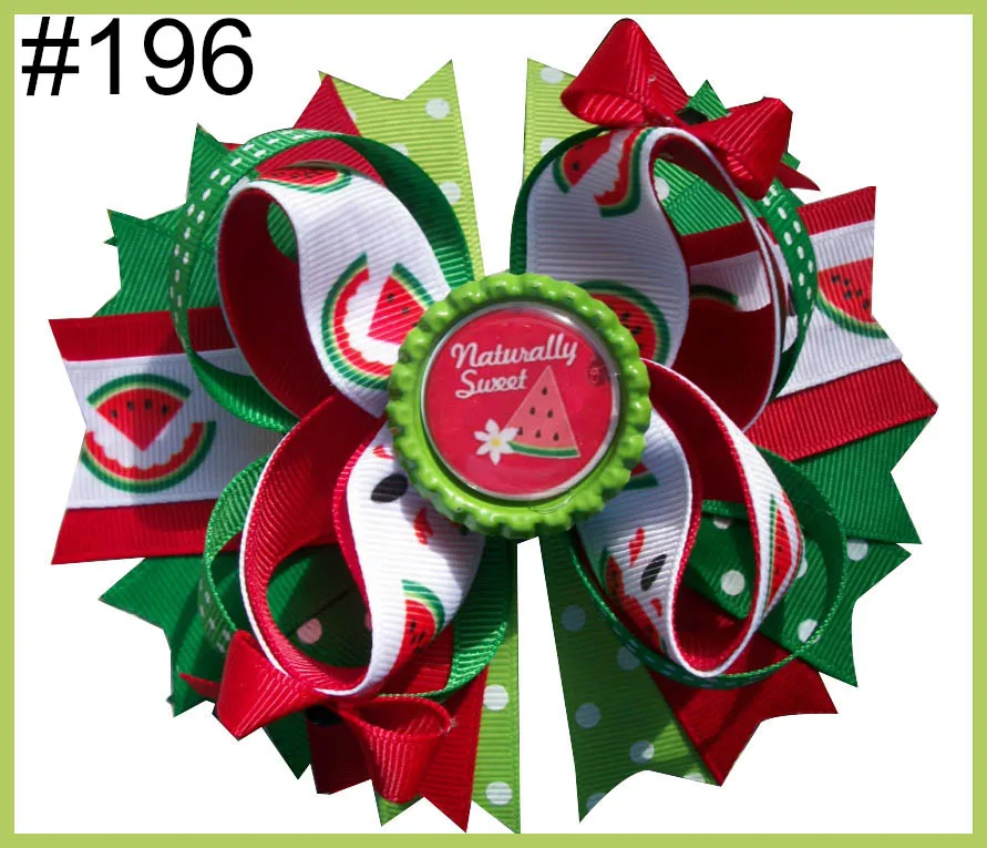 Новейшая 24 шт. 5,5 ''вдохновил бант волосы популярный персонаж бант для волос с подкладкой зажимы бутик для девочек заколки для волос в