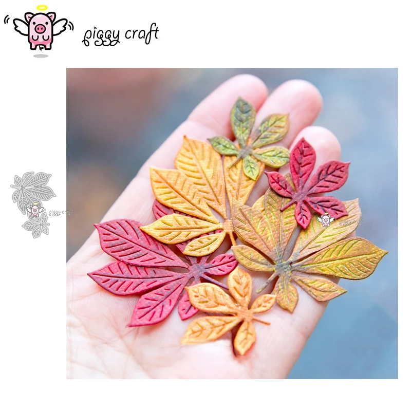 

Piggy Craft metal cutting dies cut die mold Maple leaf decoration Scrapbook paper craft knife mould blade punch stencils dies