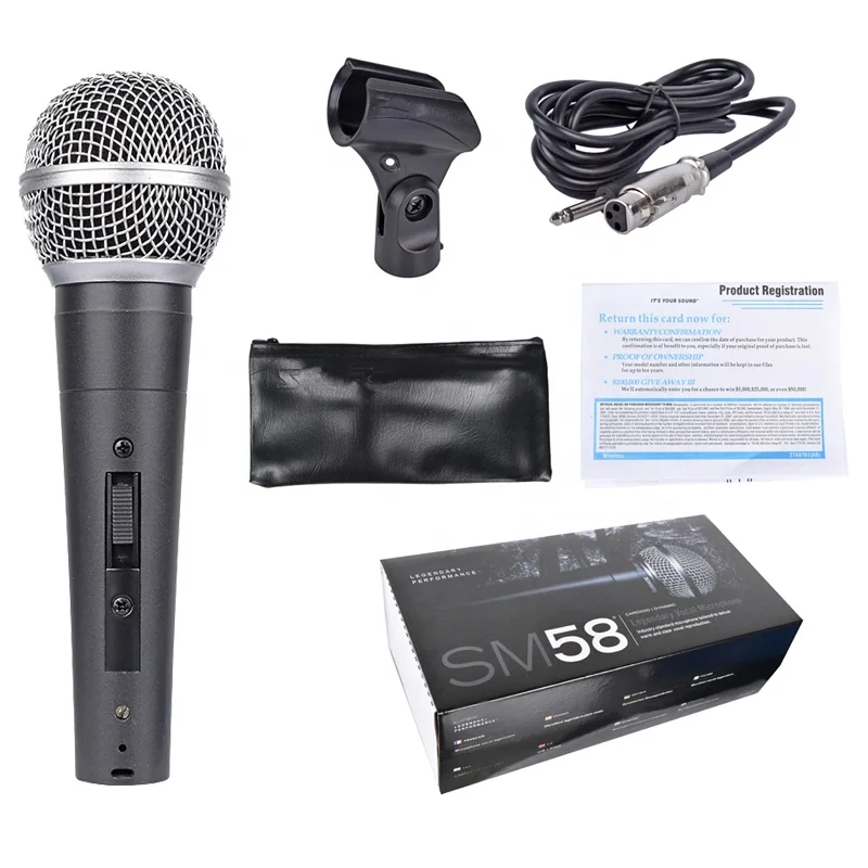 Microphone for SHURE SM58S Top Quality Vocal Dynamic SM58-LC SM 58 SM58 Microfone Professional Karaoke KTV Stage Show | Электроника