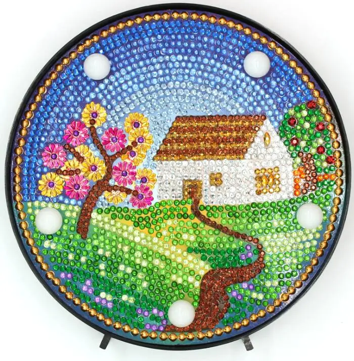 16x16x4.3cm Новая полка Алмазная картина светодиодный светильник животное Дельфин 5D алмазная вышивка мозаика спальня ночник украшение для учебы - Color: 16x16x4.3cm