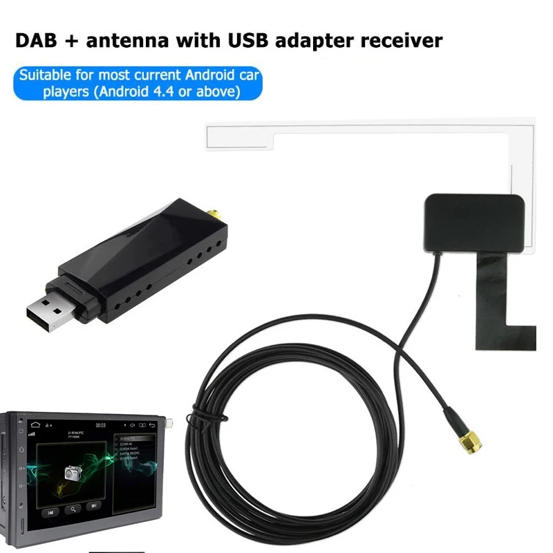Автомобильная антенна DAB w USB адаптер приемник для Android автомобильный стерео плеер