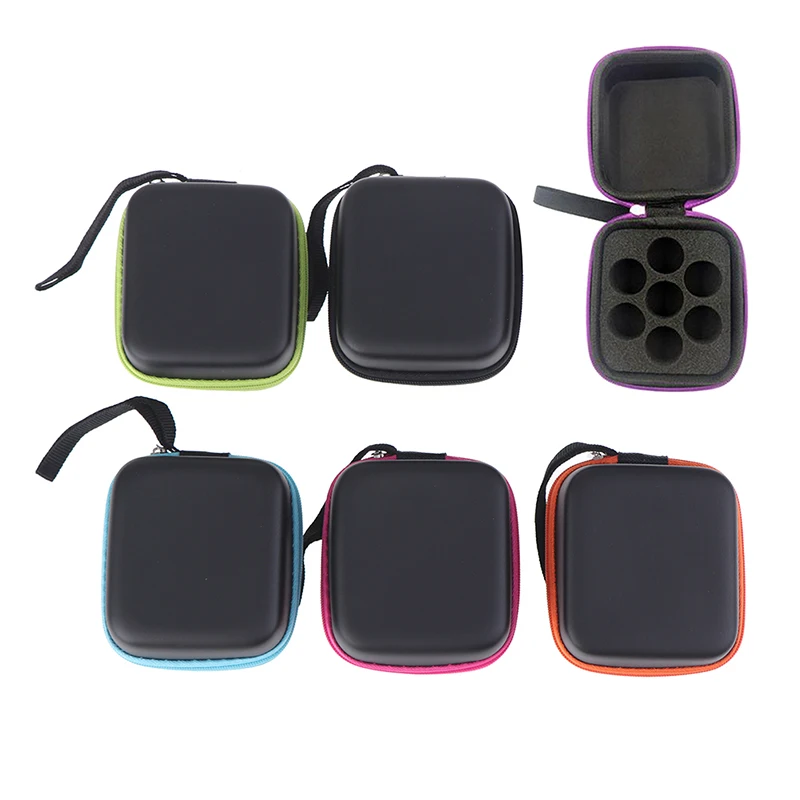 

7 Compartments 5ML Essential Oil Storage Bag Carrying Holder Case Women Hands Cosmetic Makeup Bag Oil Bottle Organizer Bag