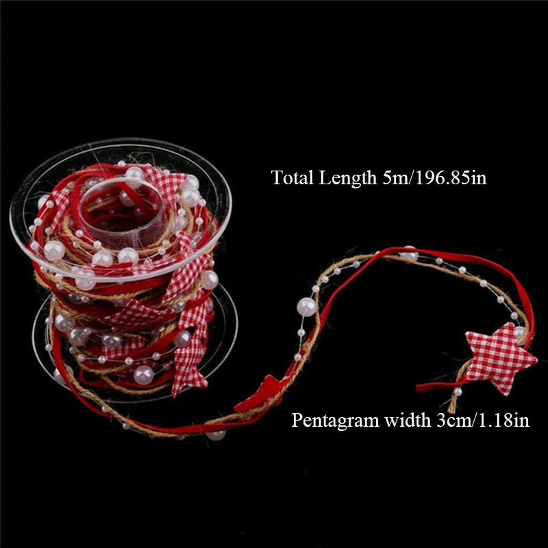 Рождественское украшение цепочка лента Рождественская елка сделай сам звезда