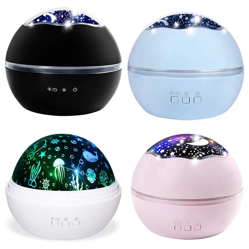 

Звездный проектор, ночник, романтический вращающийся проектор с изображением морских животных, звезд, Луны, для детей и взрослых