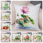 Чехол для подушки с изображением сказочного мира и эльфов, декоративный милый мультяшный цветок для девочки, чехол для дивана, домашний супер мягкий короткий плюшевый чехол для подушки