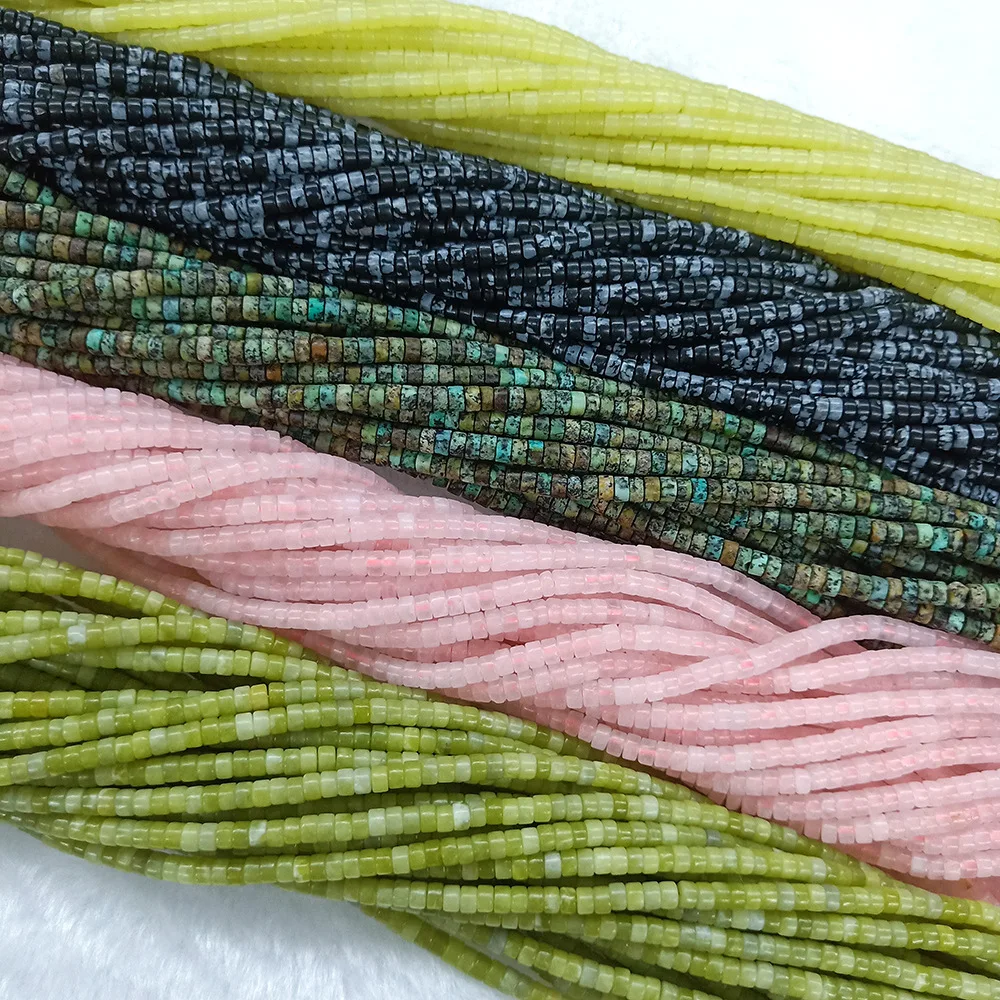 Новые бусины из натурального камня Бирюза Агат цилиндрические граненые ожерелье