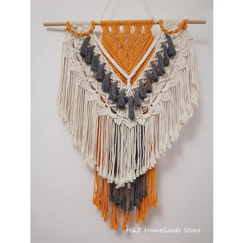 

Скандинавский Плетеный вручную TapestryBoho Macrame настенный подвесной для украшения дома Спальня Гостиная богемный мягкий наряд 65*105 см