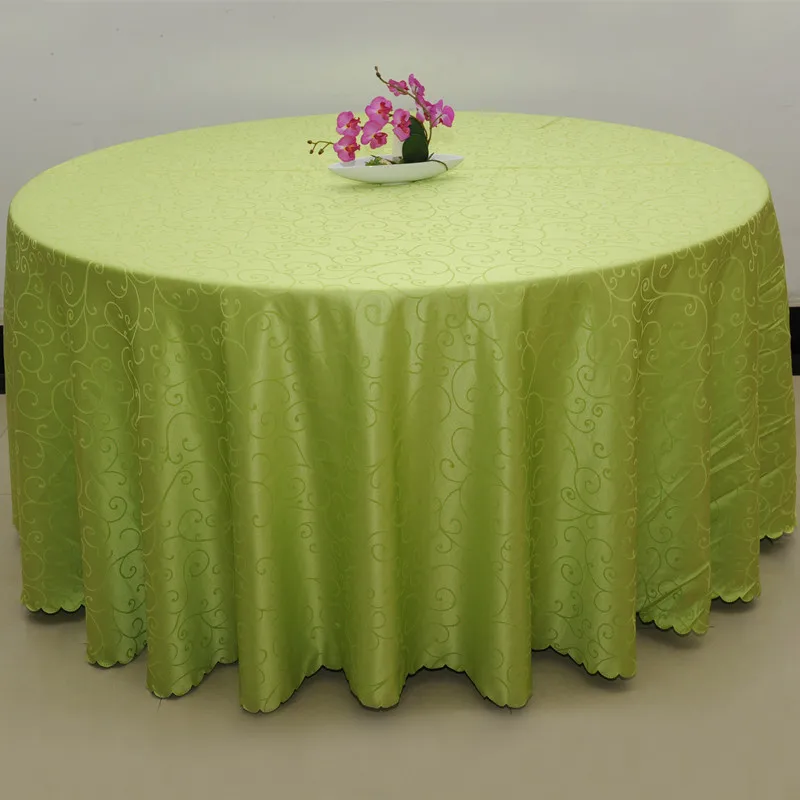 Apple Green WedFavor 10 шт. полиэстер круглый жаккард скатерти Дамаск обеденный стол покрывала свадебные скатерти Банкетный отель украшения - Цвет: Apple Green