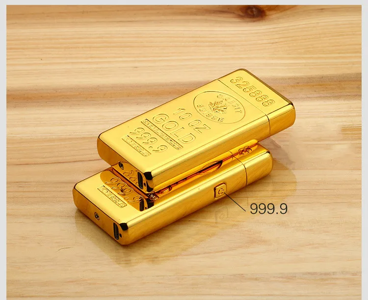 Видео шоу Bullion Стиль Металлические перезаряжаемые ветрозащитные Usb зарядка Arc