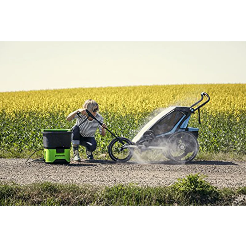 للبيع GREENWORKS-5104507 GDC40 غسالة ضغط كهربائية محمولة ، 650 واط ، 40 فولت ، متعددة الوظائف ، خضراء ، للسيارة ، سطح القارب ، إلخ.