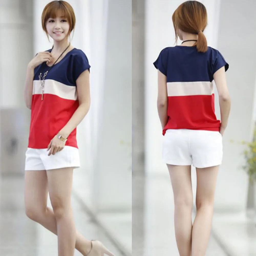 Модная популярная летняя Новинка 2019 Корейская стильная женская футболка с