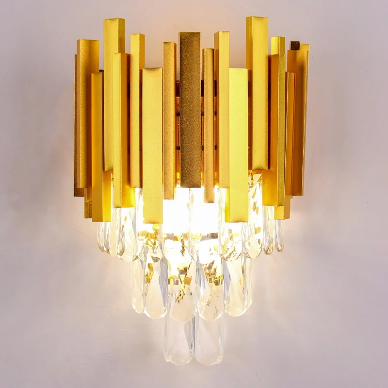 

Dining Hotel Coffee Bar Modern Crystal Wall Lamps Tilt Raindrop Crystal Wall Lights Wall Light Modern Led Wall Lights