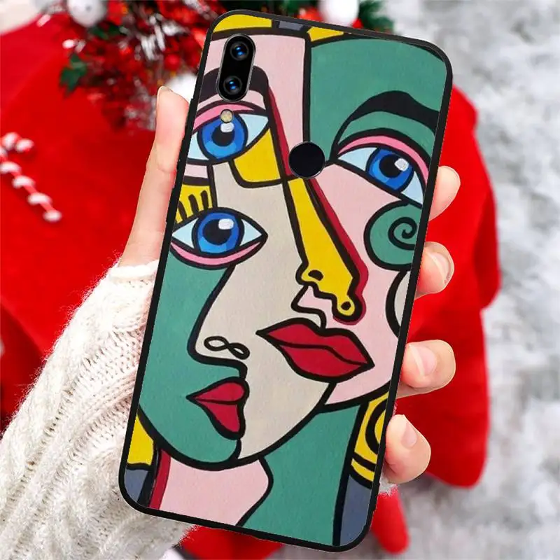 

Picasso abstract Art painting Phone Cases For Xiaomi Redmi note 7 8 9 t k30 max3 9 s 10 pro lite