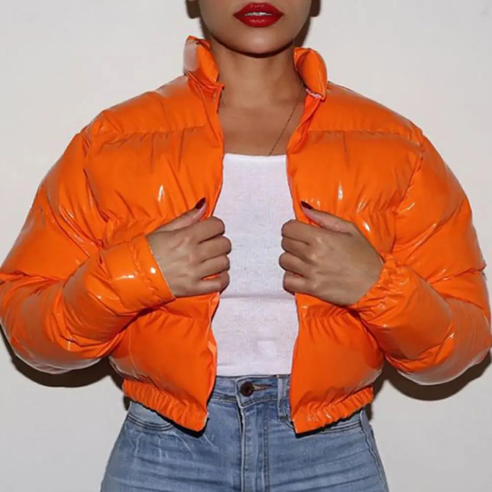 Женское короткое пальто с буфами осенне-зимняя теплая куртка длинным рукавом