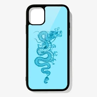 phone case for iphone 12 mini 11 pro xs max x xr 6 7 8 plus se20 high quality tpu silicon cover blue dragon