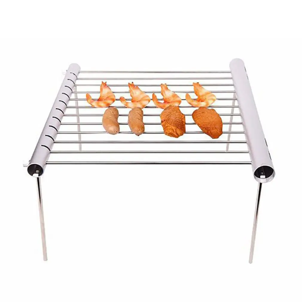 

Portable Stainless Steel BBQ Grill Folding BBQ Grill Mini Pocket BBQ Grill Barbecue Accessories For Home Park Camping Picnic Use