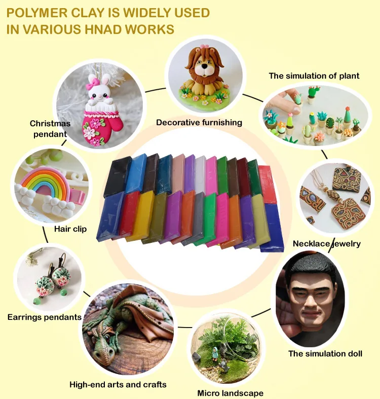 

8style DIY Soft Clay Set Polymer Clay Fimo Molding Craft Oven Bake Clay Blocks Montessori Early Education Toy For Kids