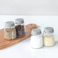 4pcs spice jars kitchen organizer storage holder container glass seasoning bottles with cover lids camping condiment containers